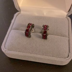 Ruby red earrings